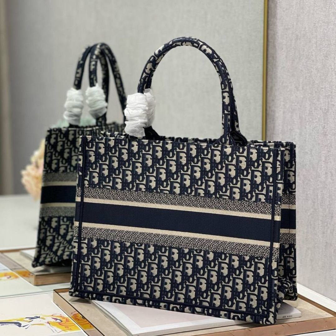 Book Tote Blau/Beige 36 cm – Bild 3