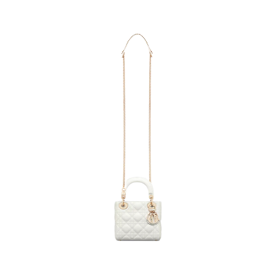 Lattekleurig lamsleer met Cannage-motief 17cm – Bild 5