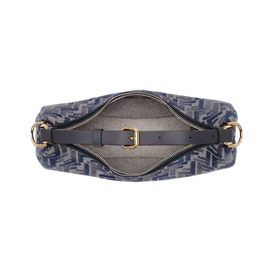 Ledertasche aus dunkelblauer FF-Chenille 24.5cm – Bild 4