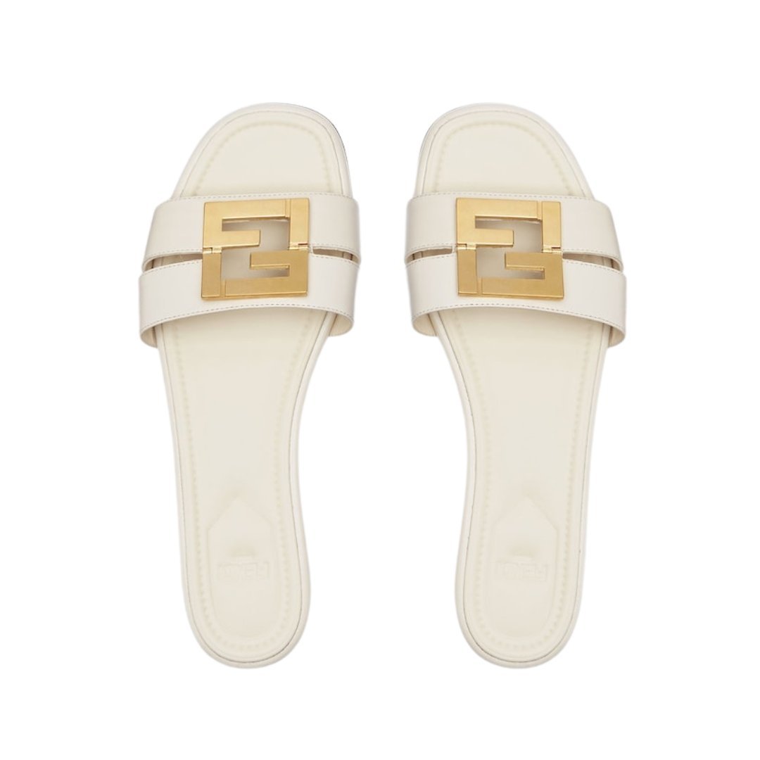 Sandalen aus weißem Leder – Bild 4