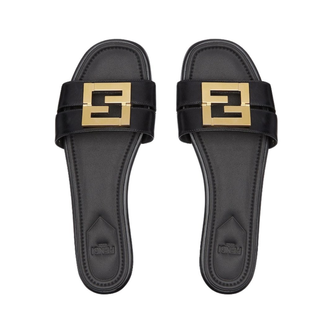 Sandalen aus schwarzem Leder – Bild 4