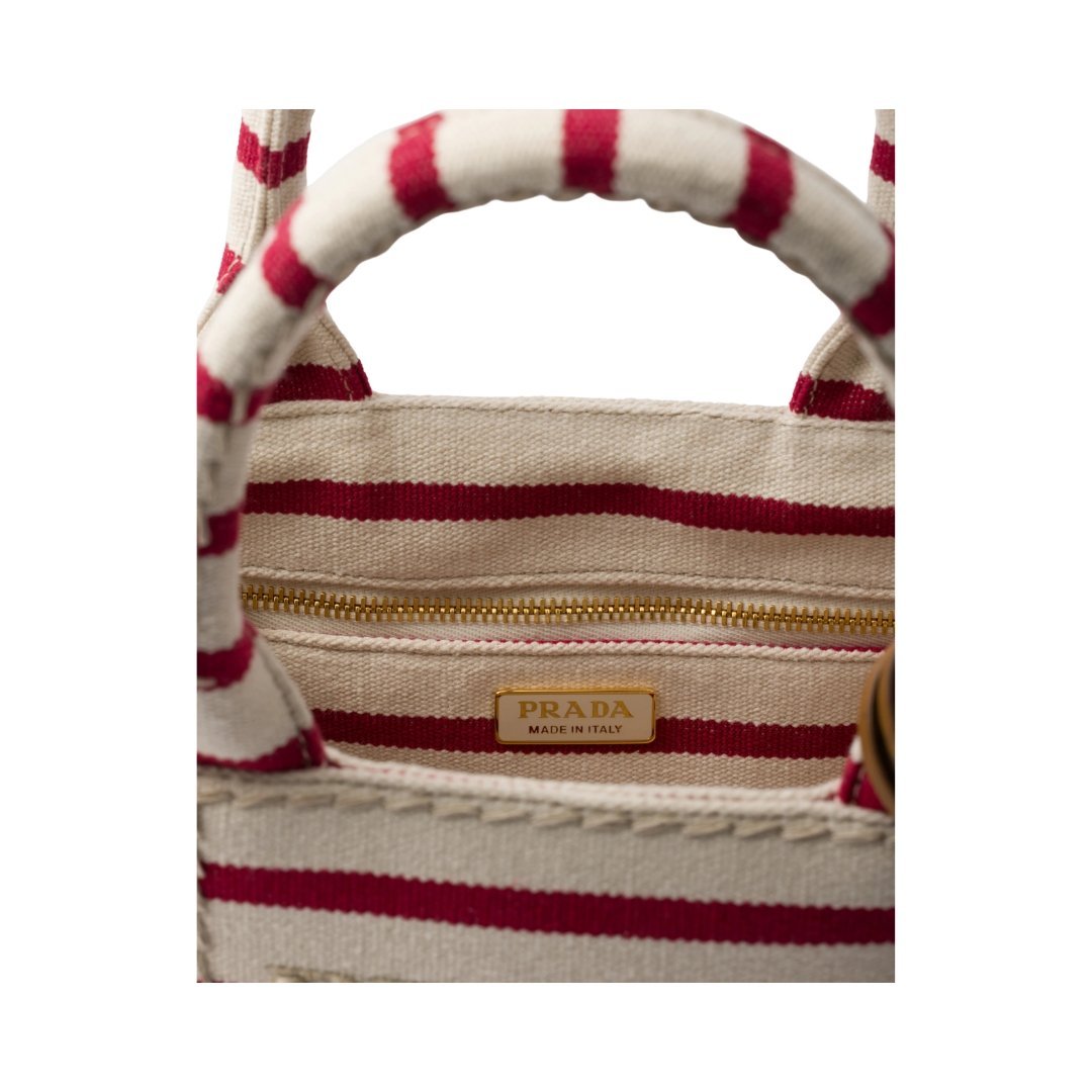 Striped Cotton Canvas Gelb/Rot 15 cm – Bild 4
