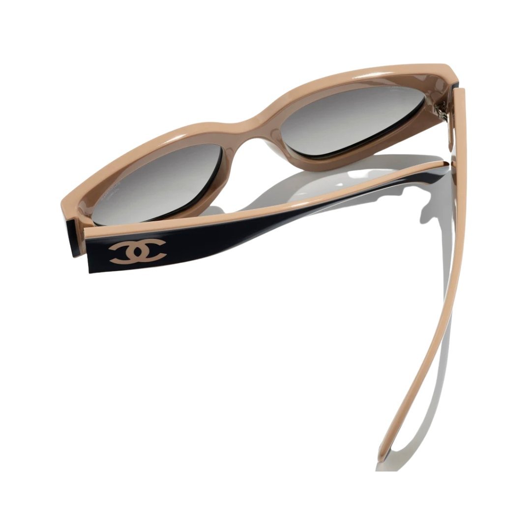 Cat Eye Schwarz/Beige – Bild 4