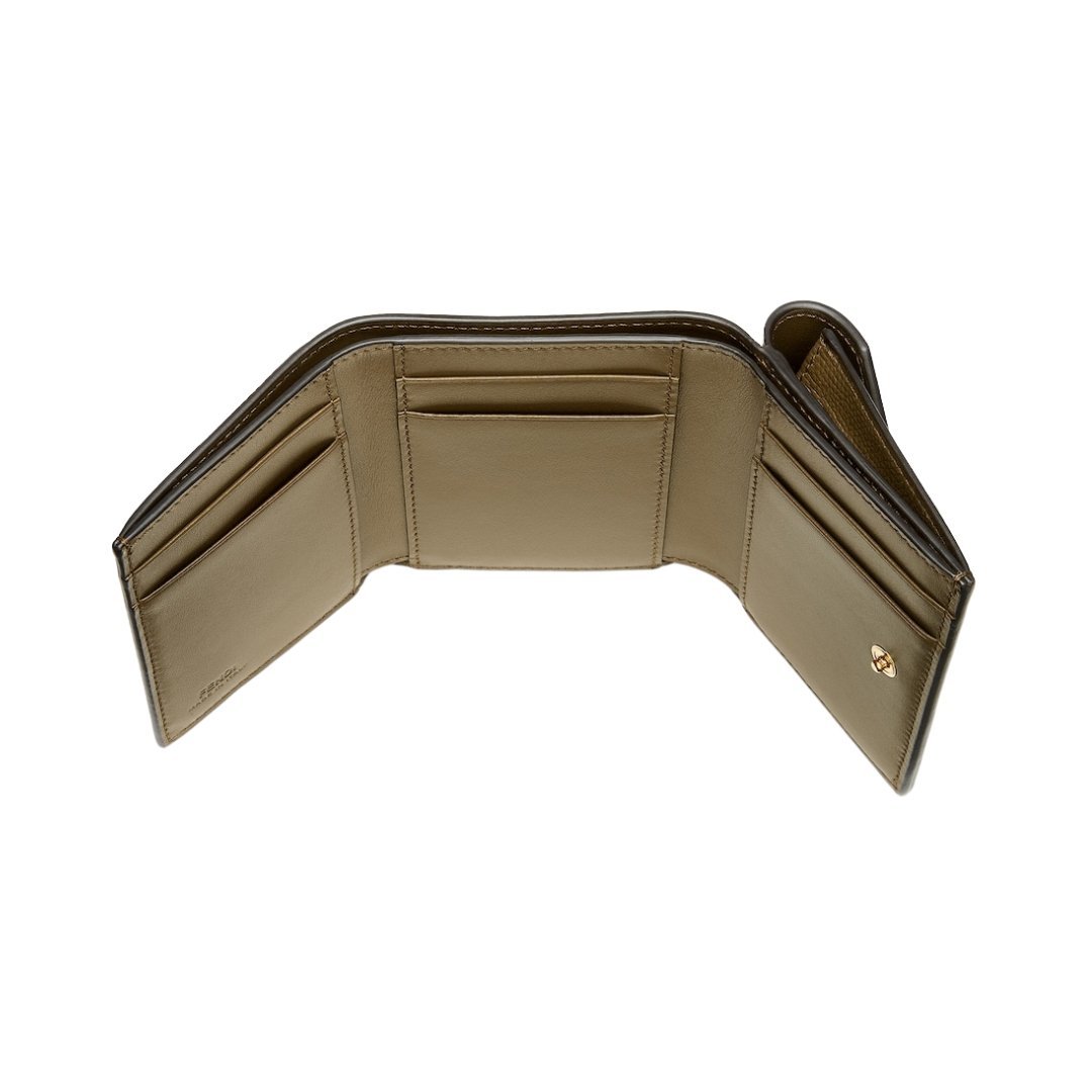 Brieftasche aus grünem Leder 8cm – Bild 4