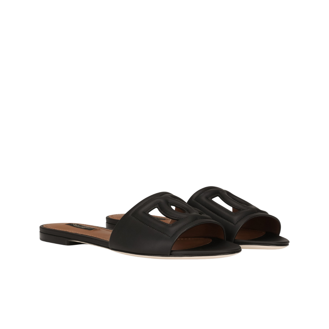 Calfskin-Pantoletten mit DG Millennials-Logo – Bild 3