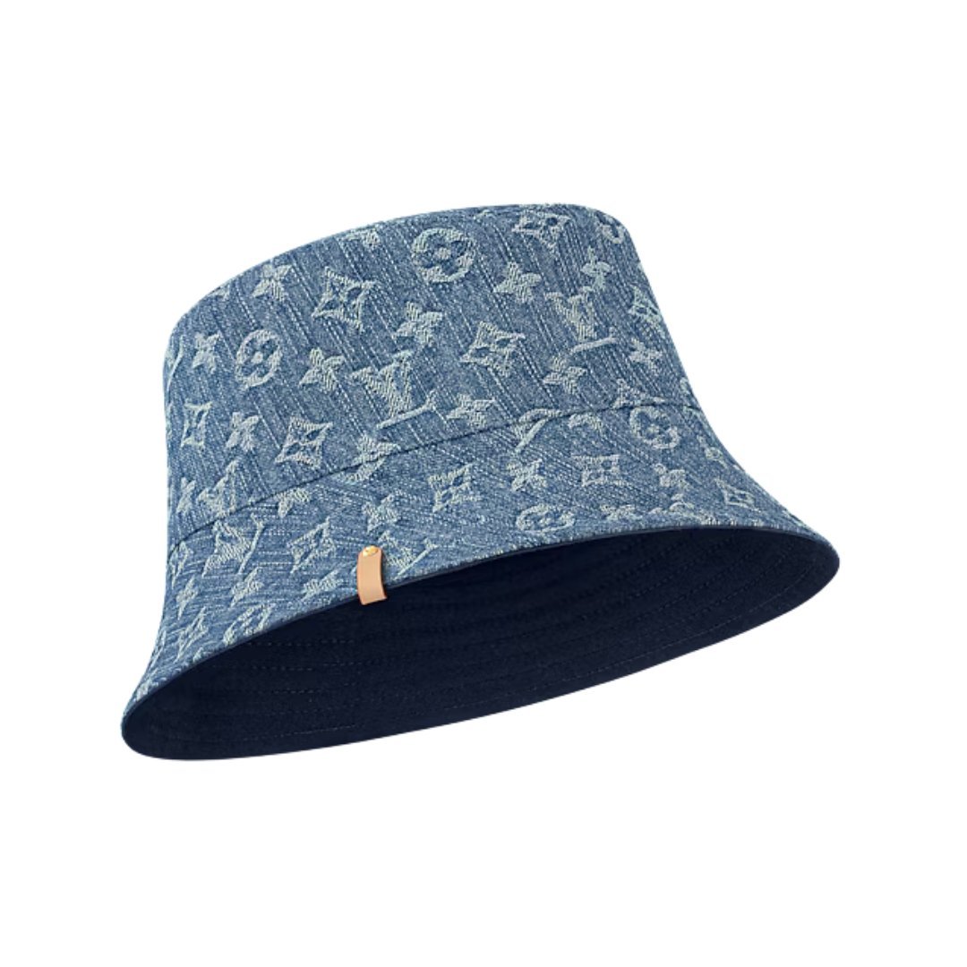 Denim Bucket Hat Blau – Bild 4