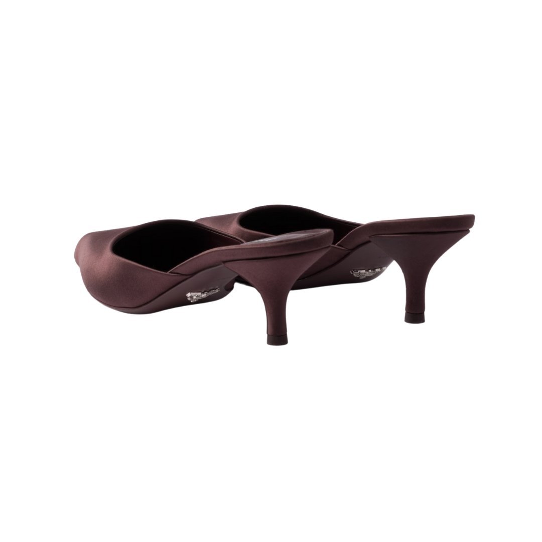 Satin Mules Burgunderrot 5.5 cm – Bild 4