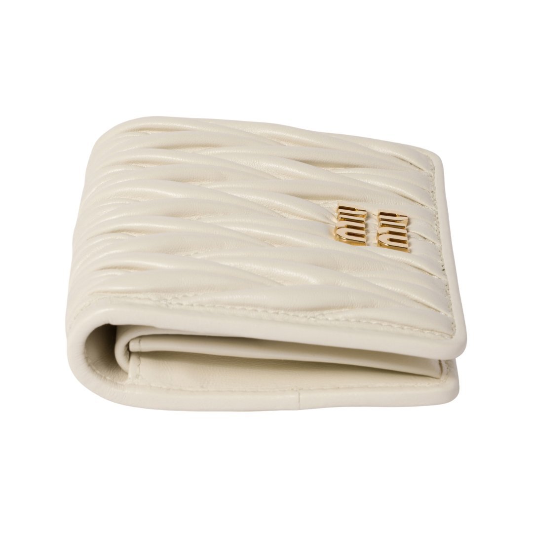 Kleines Matelassé-Nappa-Leder Weiß 11.2cm – Bild 4
