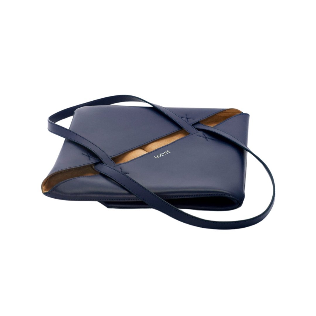 Mittelgroße Puzzle Fold Tote Abyssblau 31.5cm – Bild 4