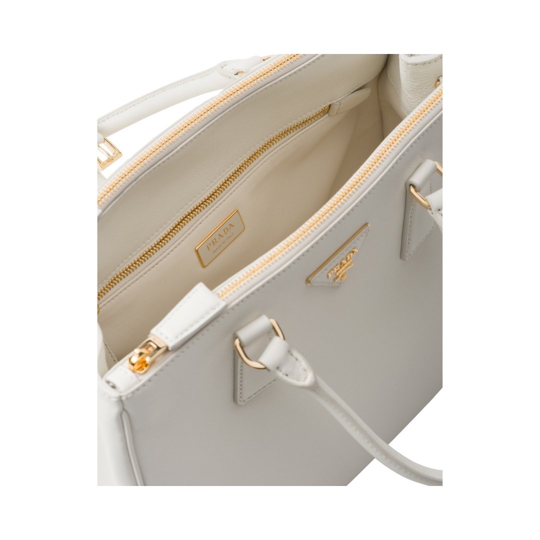 Große Galleria Ledertasche in Weiß 22.5cm – Bild 4