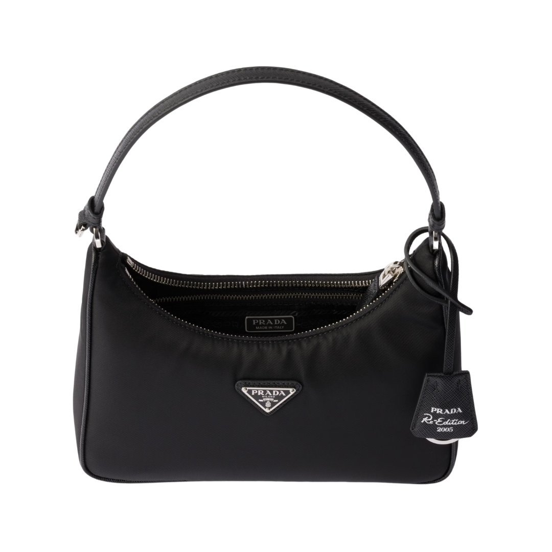 Die schwarze Re-Nylon- und Saffiano 17cm – Bild 4