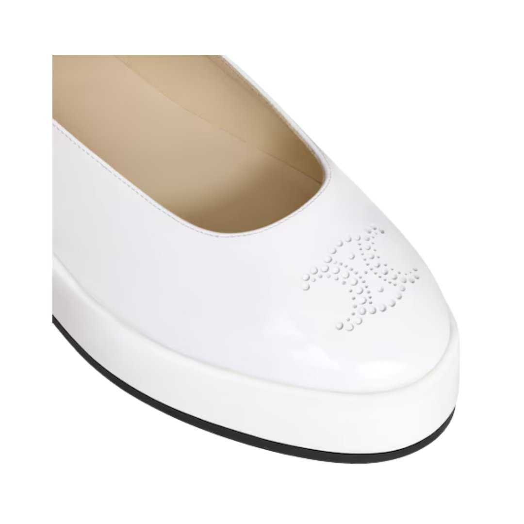 Clara Wedge Mary-Jane Ballerina aus Patentkalbsleder – Bild 4
