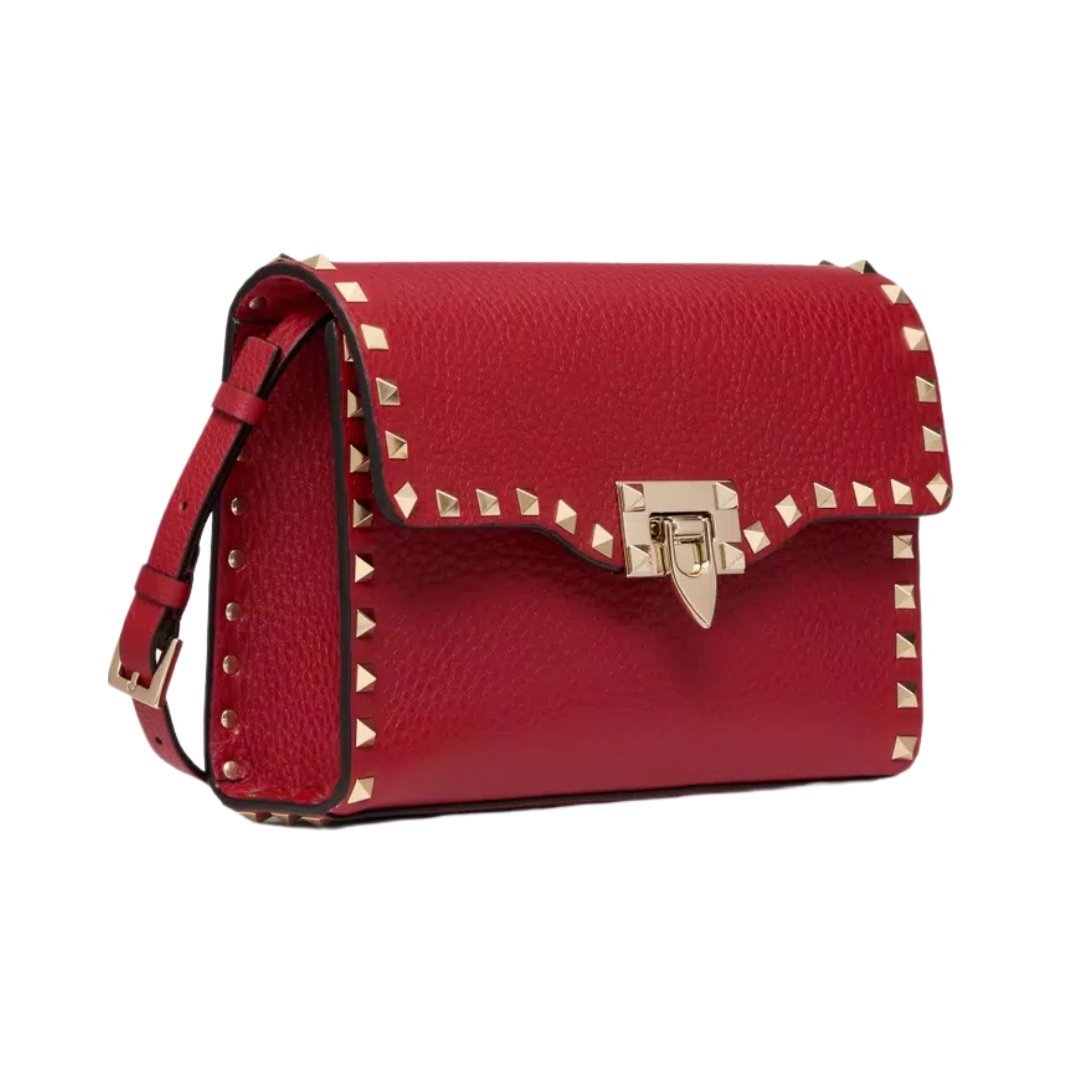 Kalbsleder Crossbody Rosso Valentino 22.5cm – Bild 4
