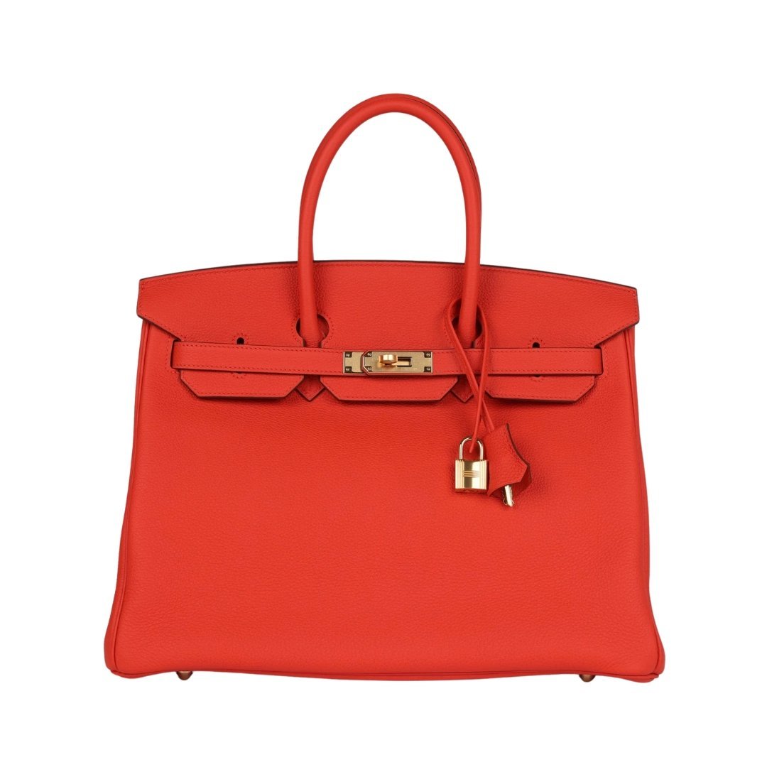 Capucine Togo mit Gold-Beschlägen 35cm