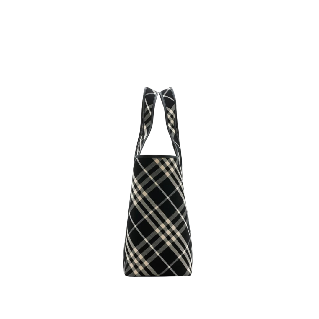 Check Tote Schwarz/Weiß 39 cm – Bild 3