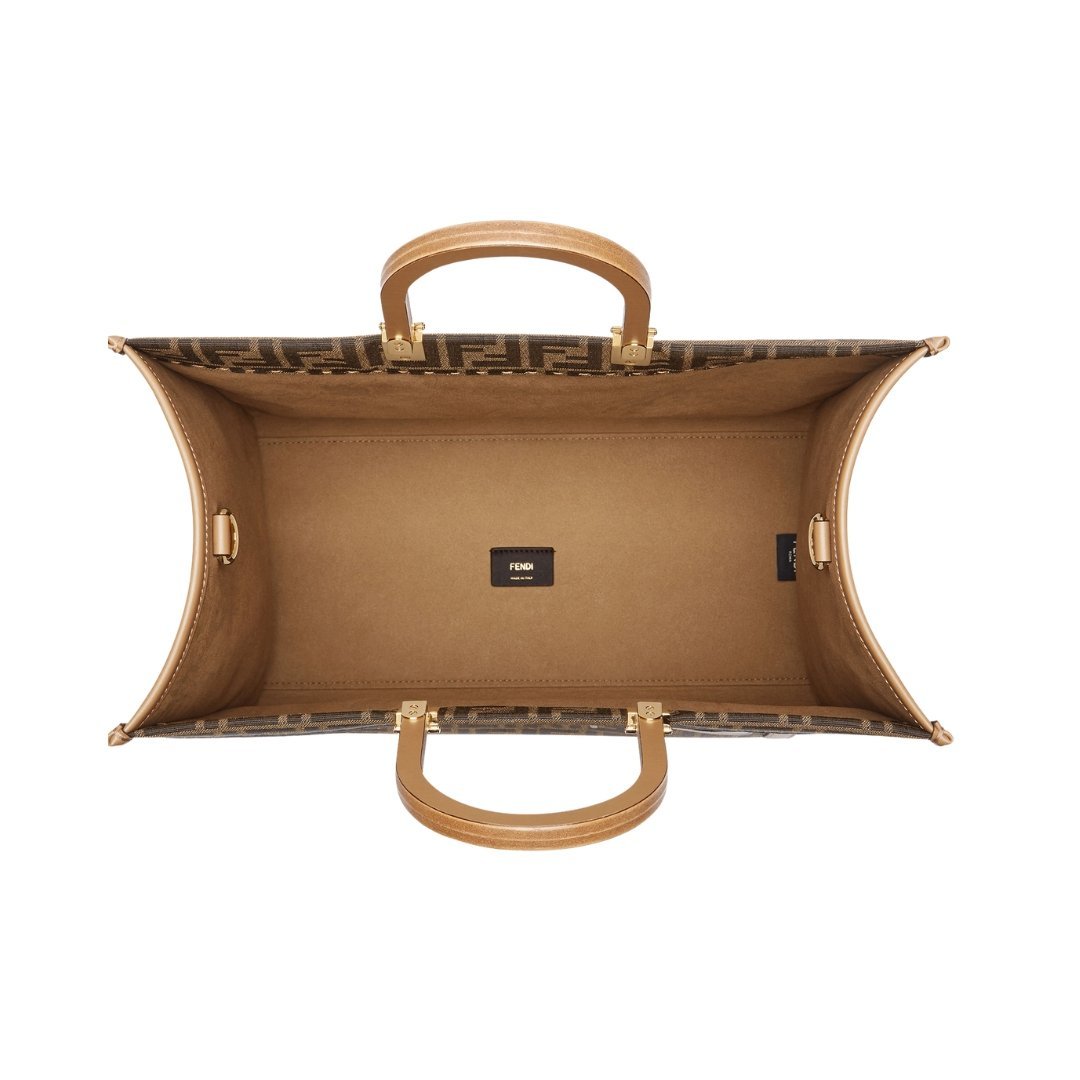 FF braune Stoff Shopping Tasche 35cm – Bild 4