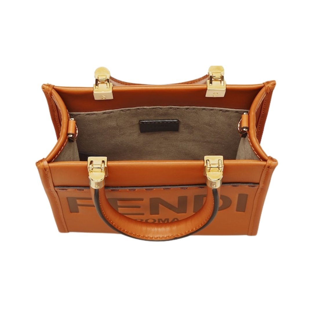 Mini braune Ledertasche 17.5cm – Bild 4