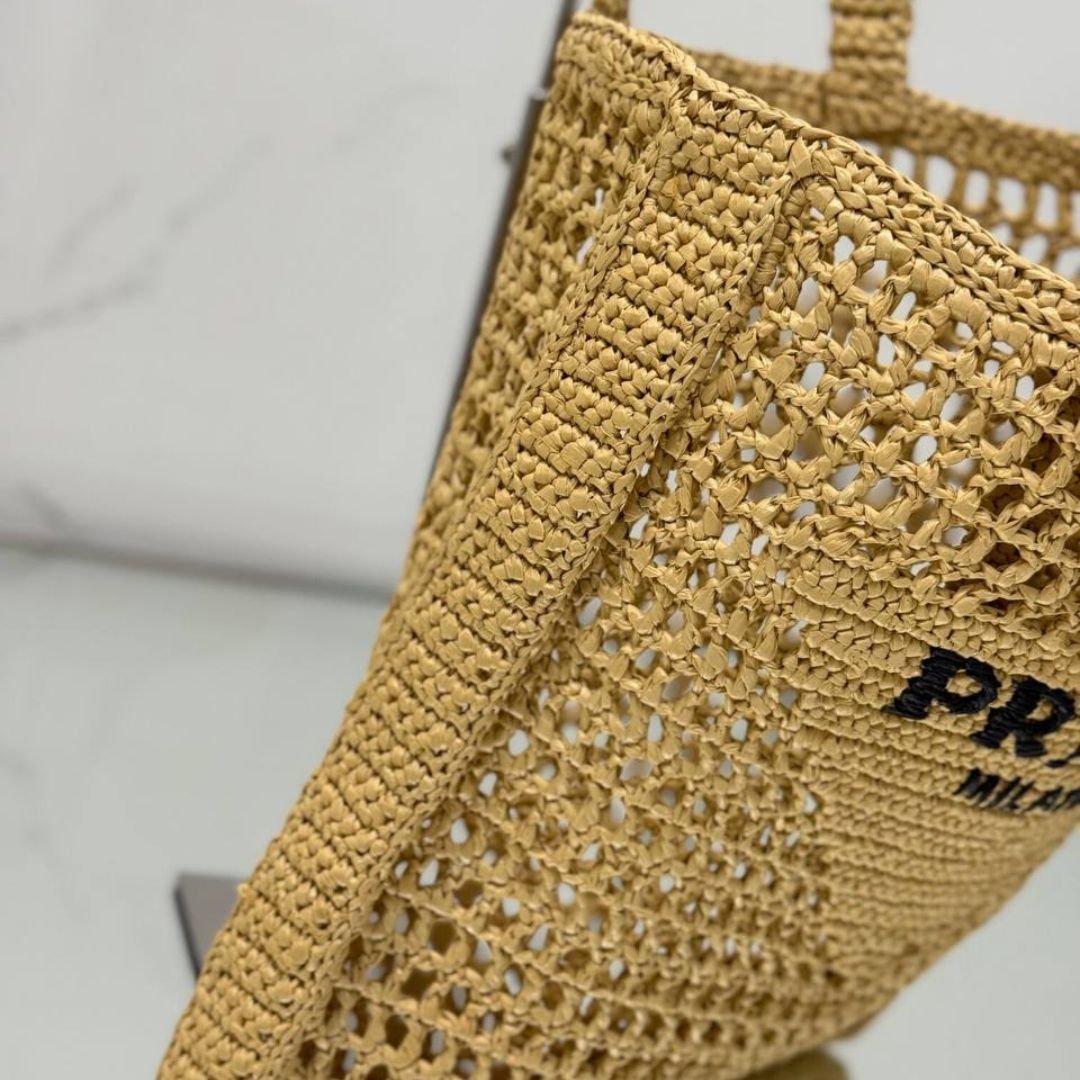 Crochet Tote Beige 38 cm – Bild 5