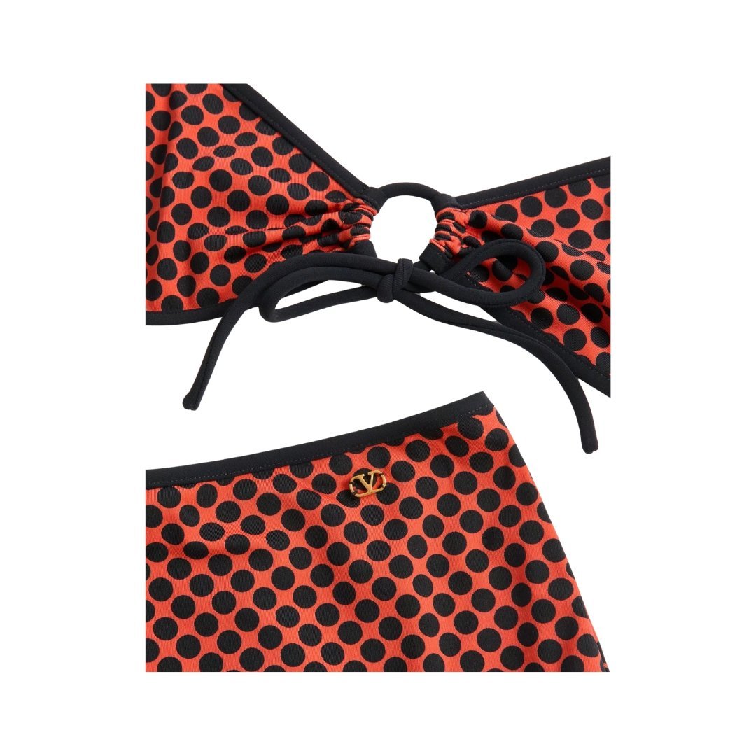 Lycra Bikini Rot/Schwarz – Bild 5