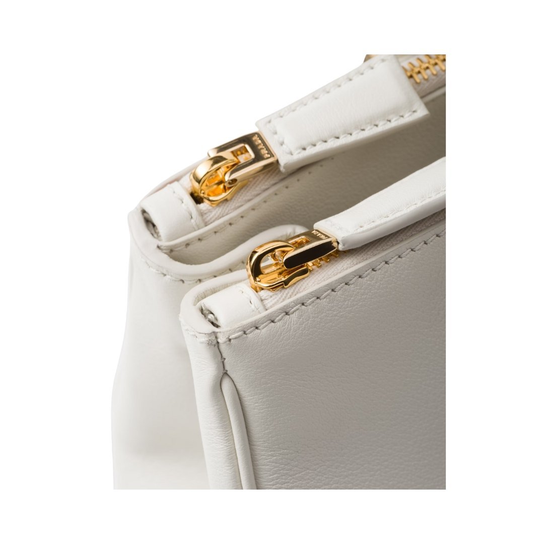 Große Galleria Ledertasche in Weiß 22.5cm – Bild 5