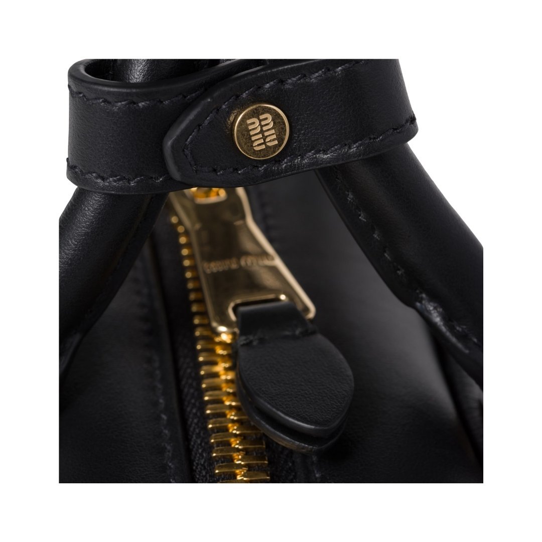 Arcadie-Leder-Mini Schwarz 10.5cm – Bild 5