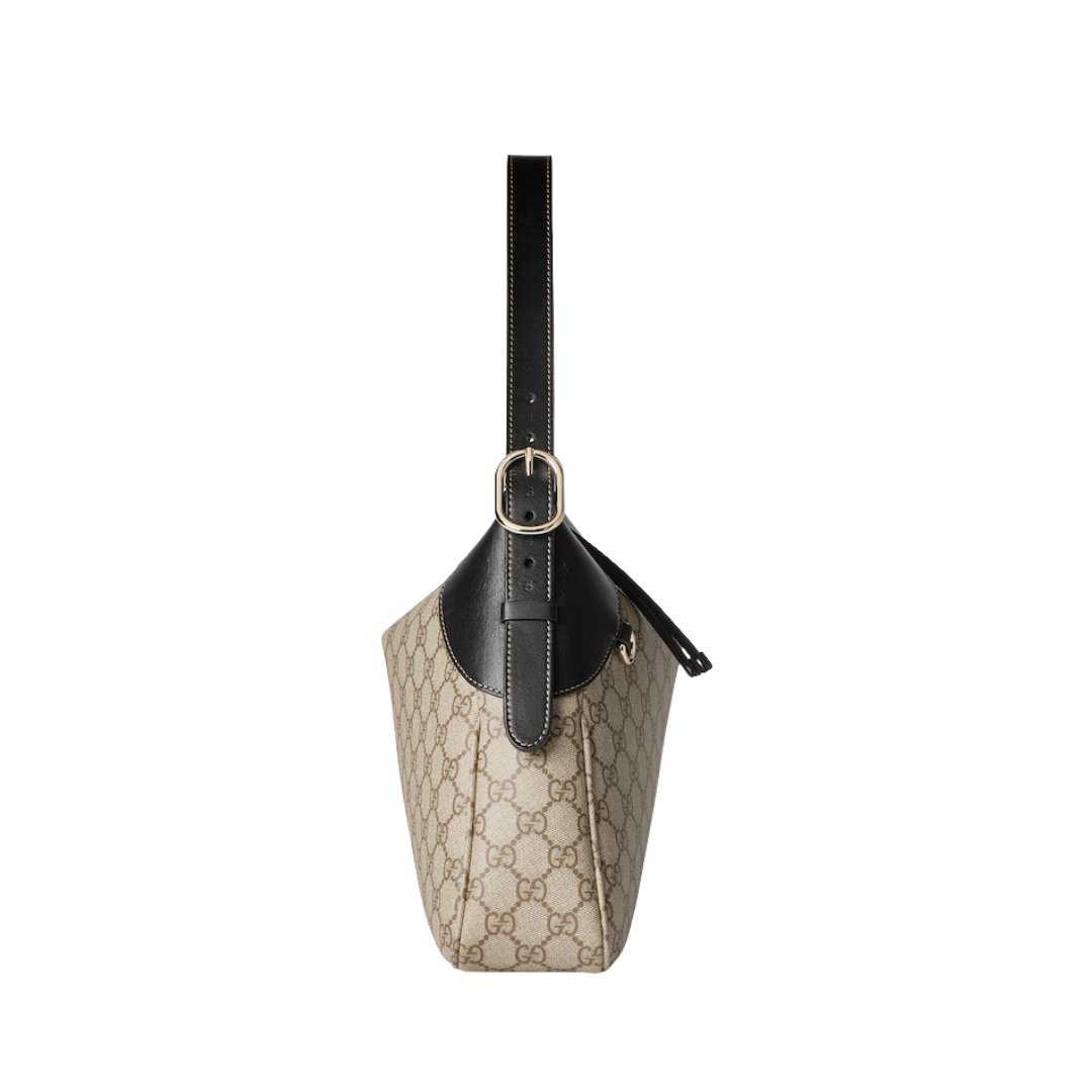Dunkelbraun GG Emblem Schultertasche 37cm – Bild 5