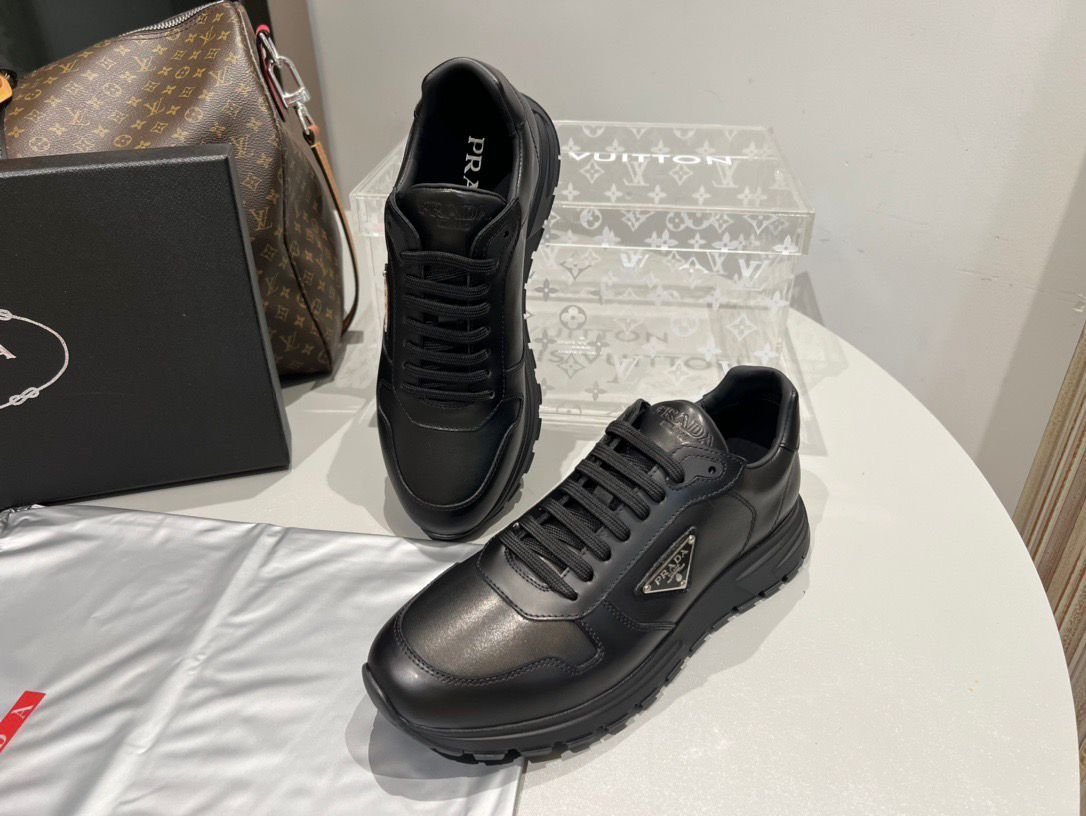 Lederne high-top Sneakers schwarz – Bild 2