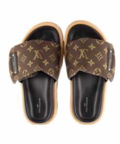 Pool Pillow Flat Comfort Mule Kakaobraun