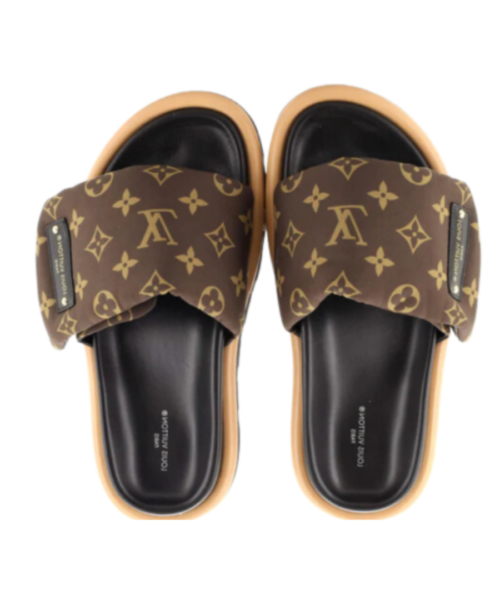 Pool Pillow Flat Comfort Mule Kakaobraun