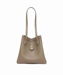 Umwandelbare Ledertasche in Taupefarbe  27cm