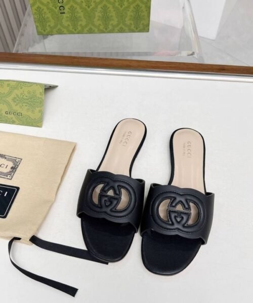 Alternative view of Cutout Lederslide-Sandalen