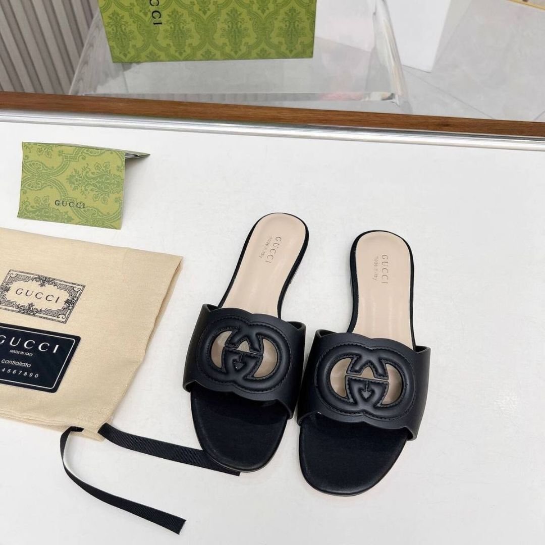 Cutout Lederslide-Sandalen – Bild 2