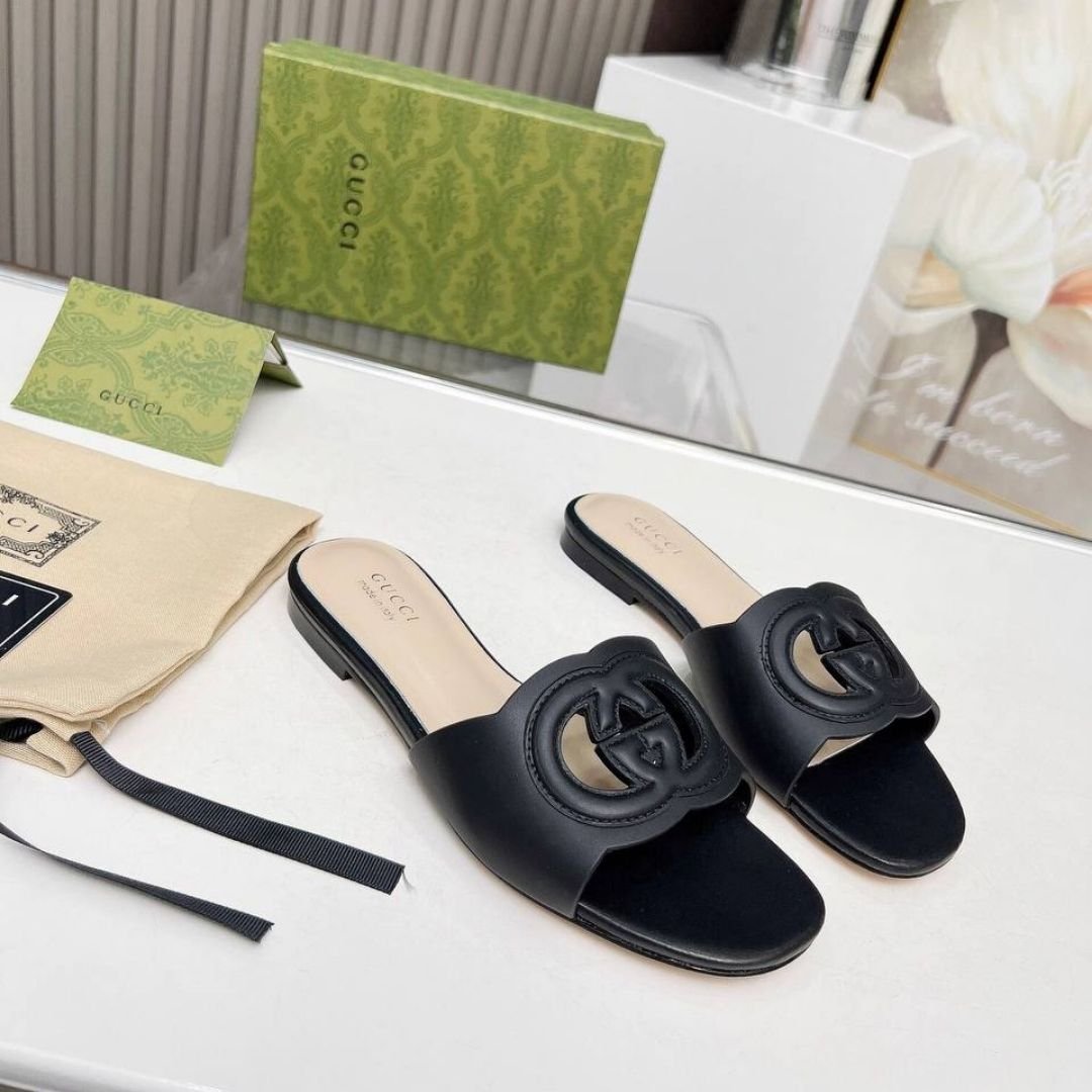 Cutout Lederslide-Sandalen – Bild 3