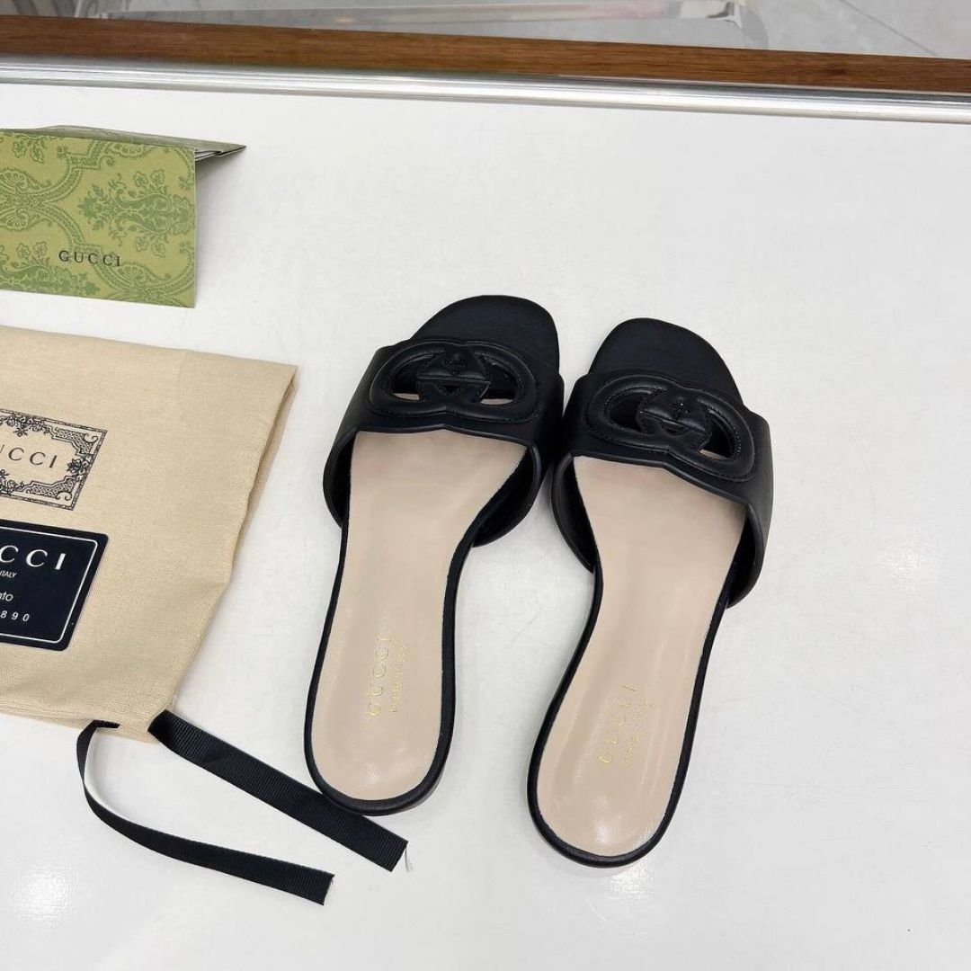 Cutout Lederslide-Sandalen – Bild 5
