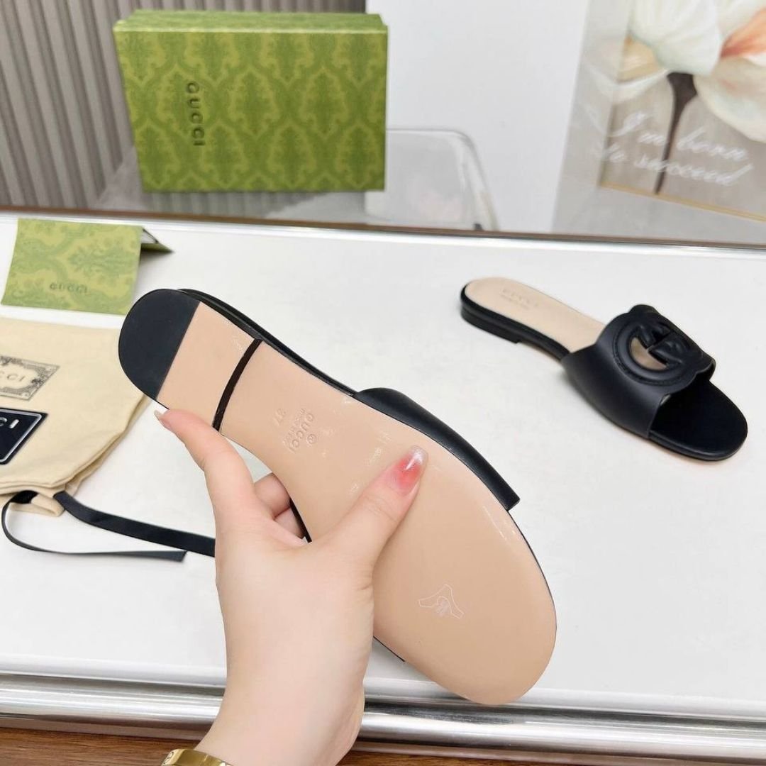 Cutout Lederslide-Sandalen – Bild 6