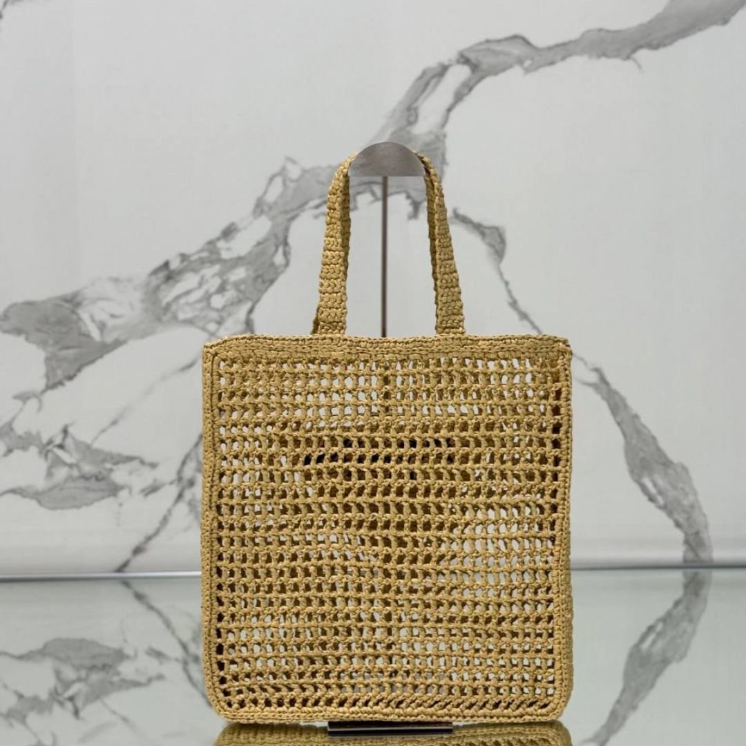 Crochet Tote Beige 38 cm – Bild 3