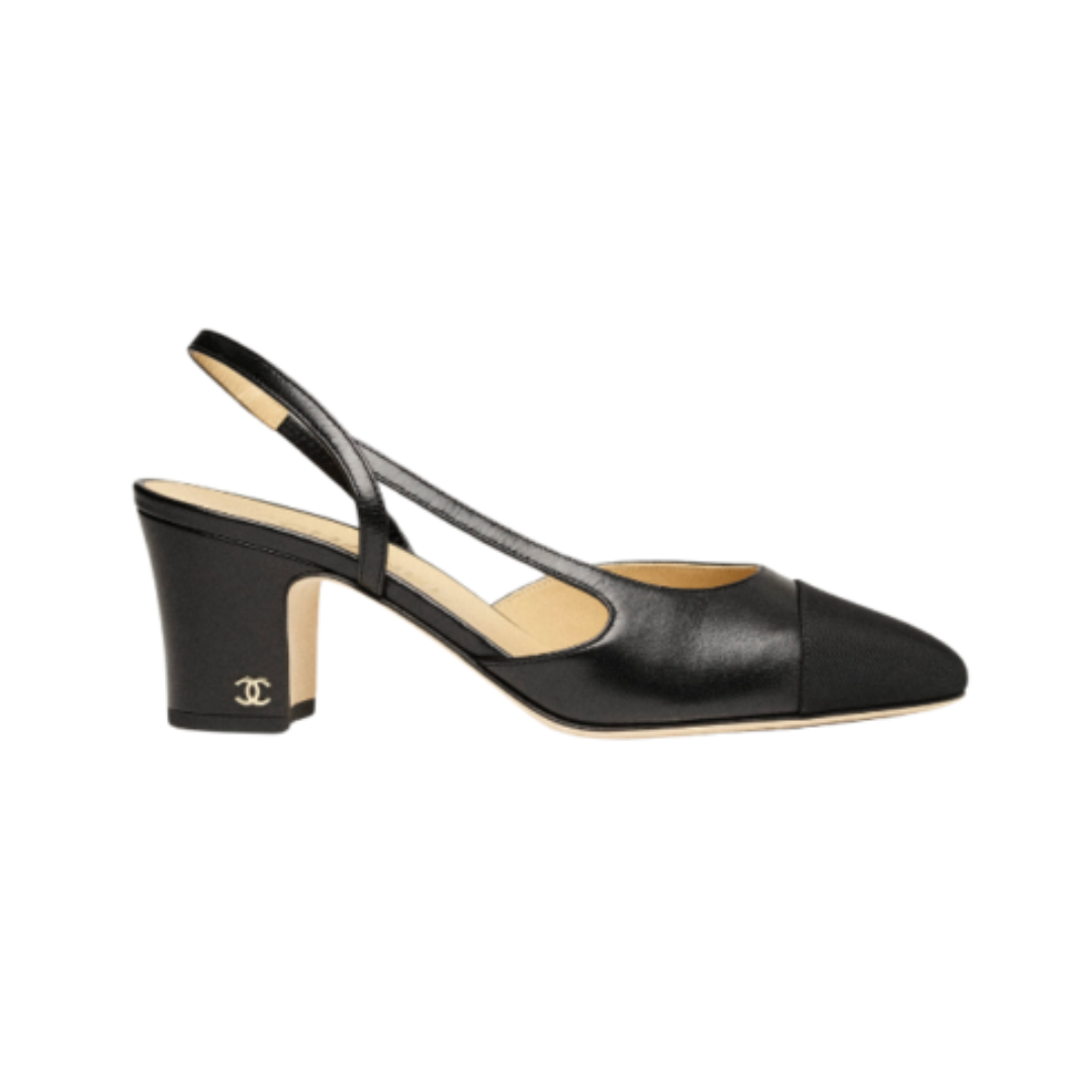 Ziegenleder & Grosgrain Schwarz