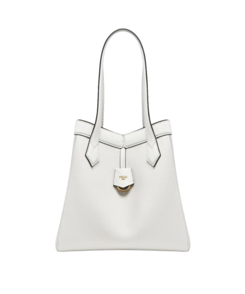 Umwandelbare Ledertasche in Weiß  27cm
