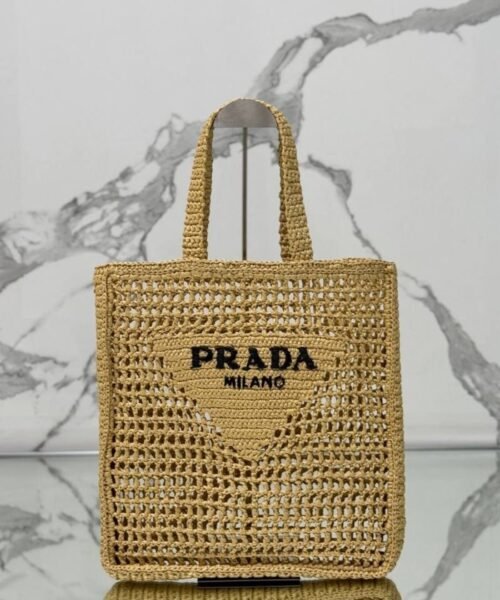 Alternative view of Crochet Tote Beige 38 cm