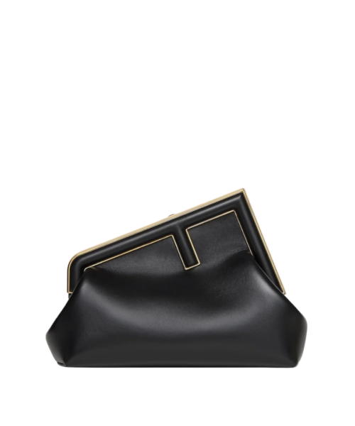 Tasche aus schwarzem Leder 20cm