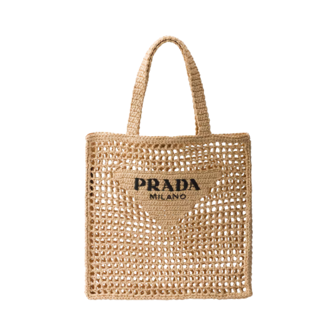 Crochet Tote Beige 38 cm