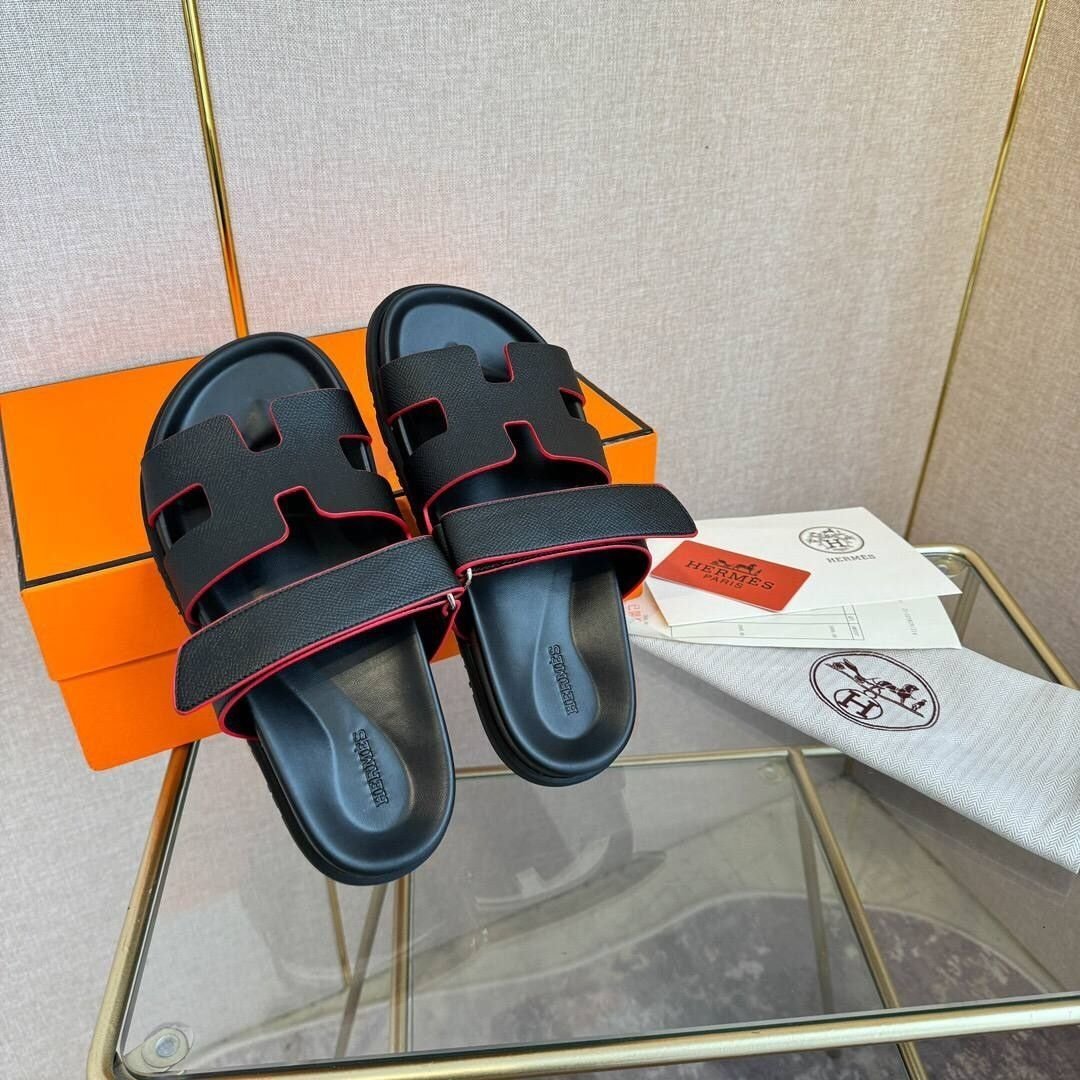 Cyprus Sandals Schwarz mit roten Rändern – Bild 5