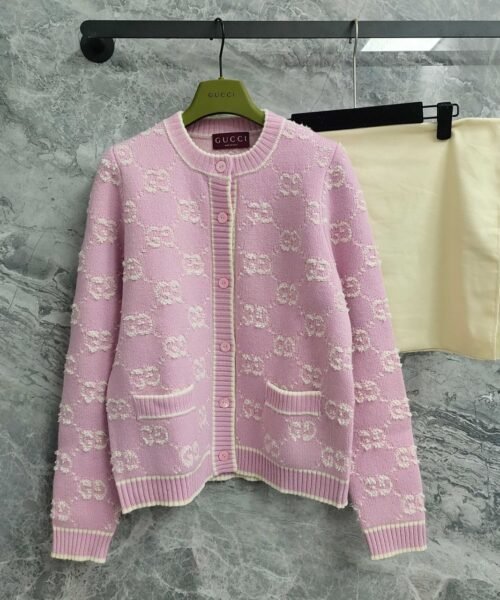 Alternative view of Cardigan Hellrosa und Wei?