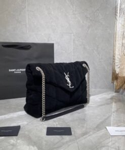 Alternative view of Loulou Puffer Velvet Schwarz 35 cm