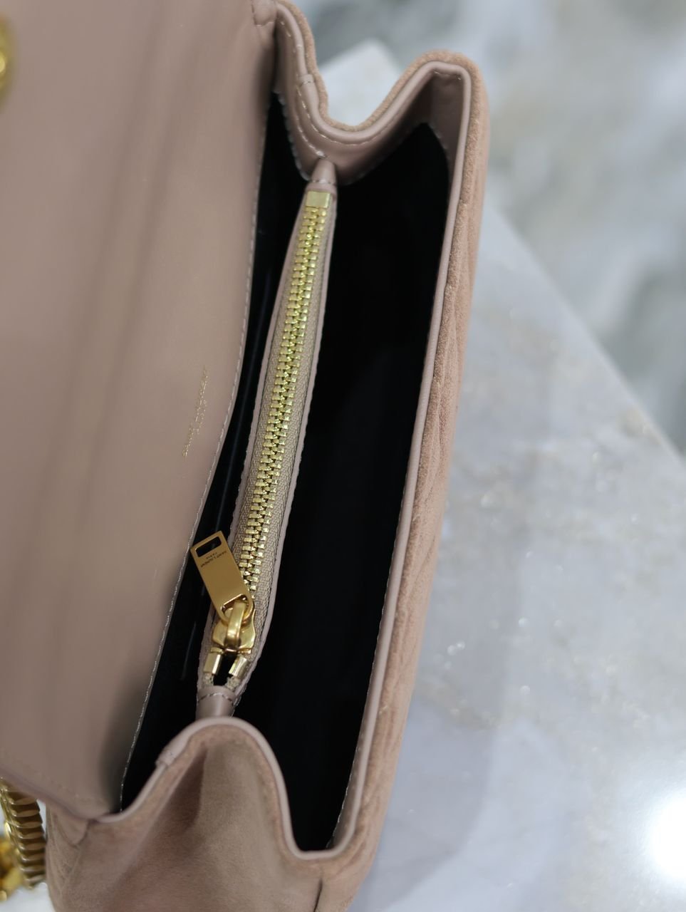 wildleder Karamell mit Goldschnalle 24 cm – Bild 8