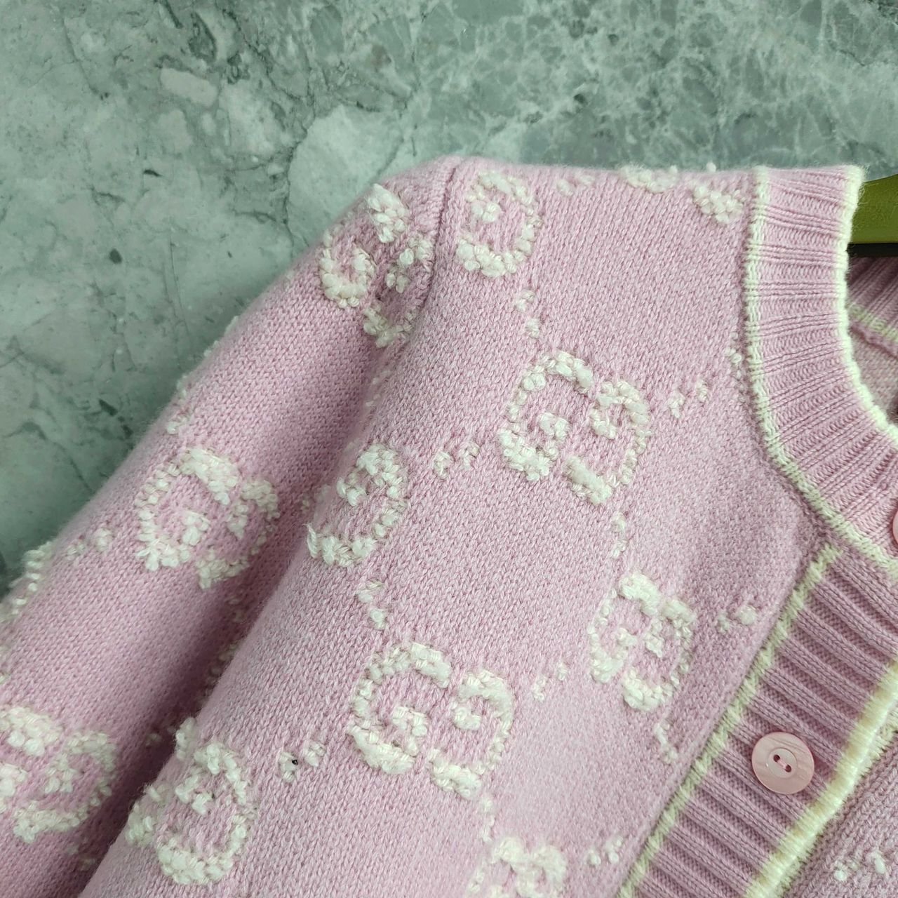 Cardigan Hellrosa und Weiß – Bild 6