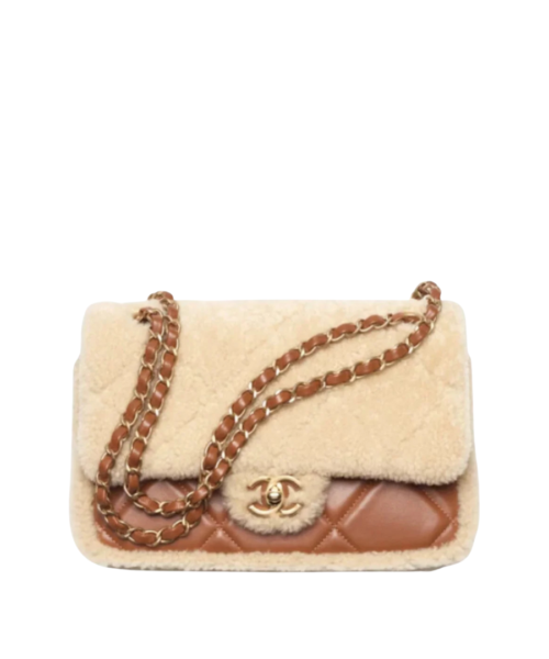 Flap Braun/Beige/Gold 23.5 cm