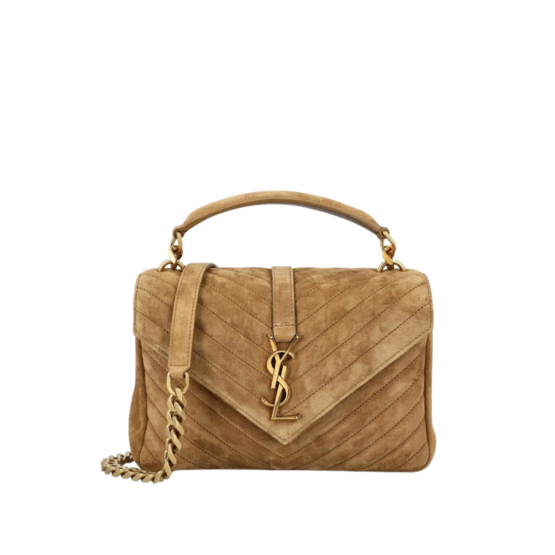 College quilted suede Beige 24cm
