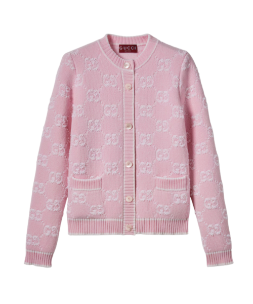 Cardigan Hellrosa und Wei?