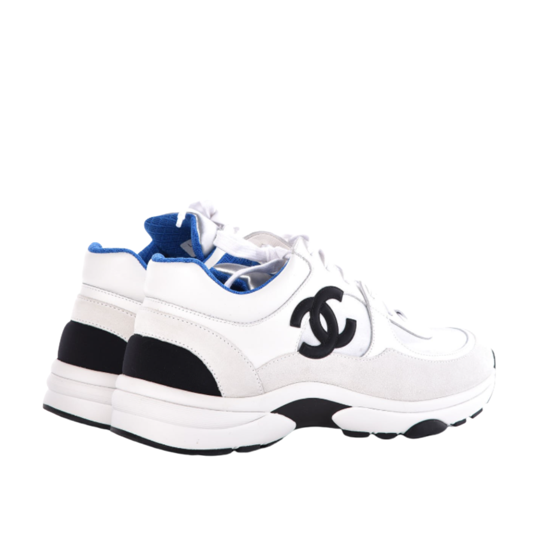 Sneakers Weiß/Silber/Neonblau
